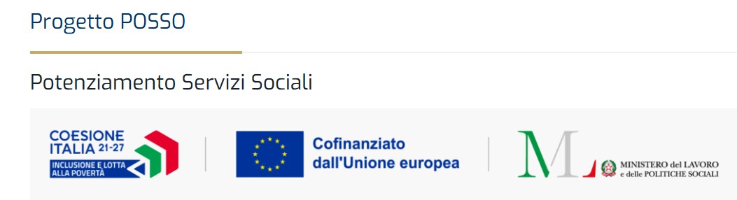 PO.S.SO. – Potenziamento Servizi Sociali, progetto promosso dal Ministero del Lavoro e delle Politiche Sociali e realizzato da Anci nell’ambito del Programma Nazionale Inclusione e lotta alla povertà 2021-2027.
