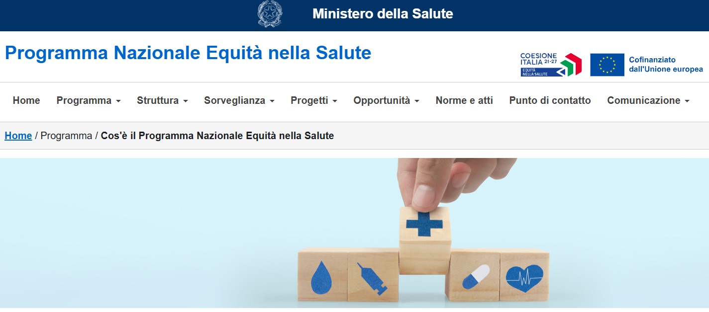 Programma Nazionale PN FESR FSE+ Equità nella salute 2021-2027 – Calendario dei Preavvisi relativi alle opportunità di finanziamento per i potenziali beneficiari